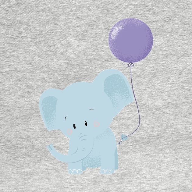 Party Cute Baby Elephant with Air Balloon by My_Store